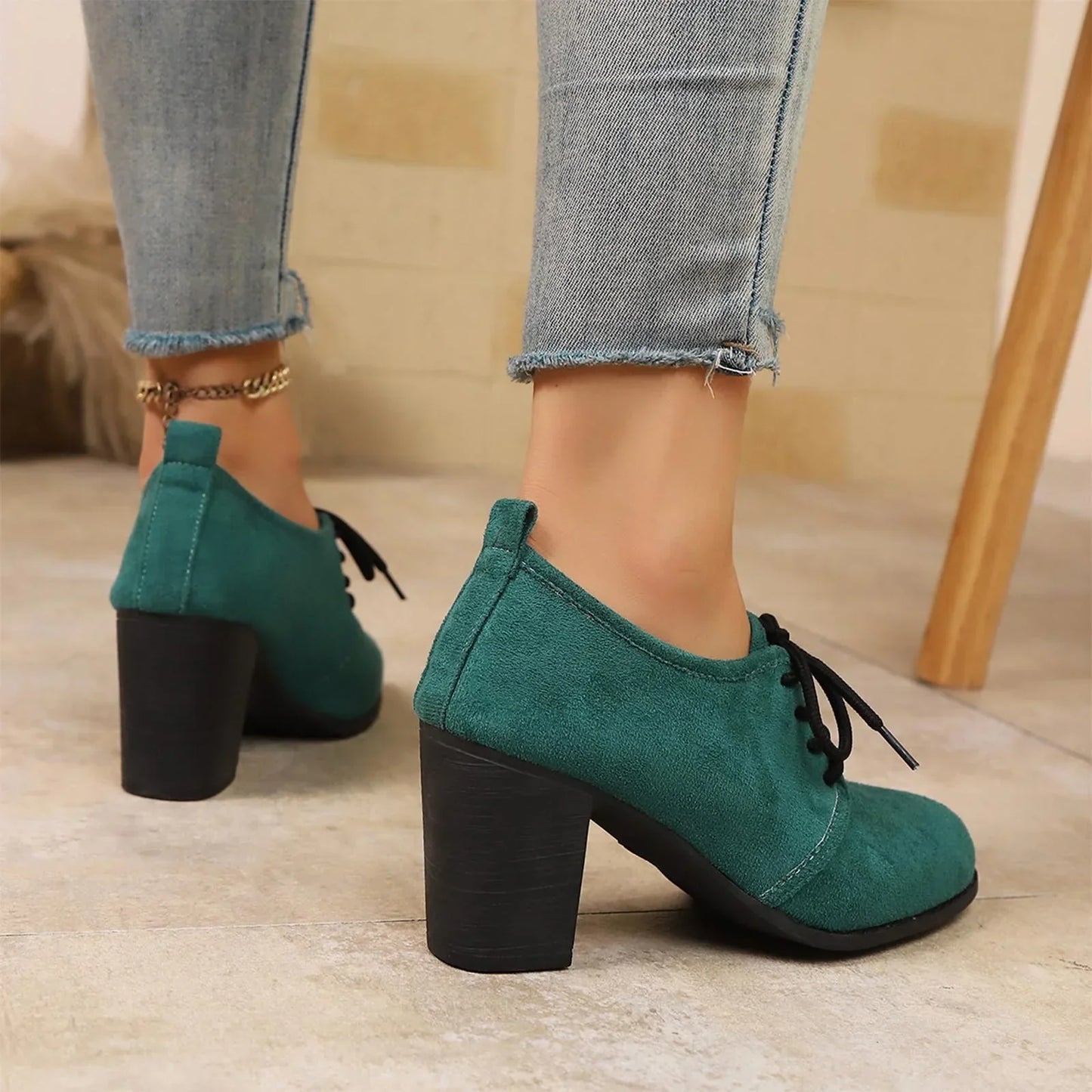 Rosa Elegance Snörskor