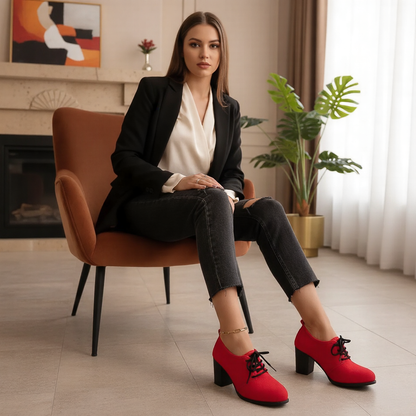 Rosa Elegance Snörskor